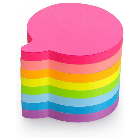 SIMONA Bubble Shape Sticky Notes – 600 Sheets, 8 Bright Colors, Cute Speech Bubble Memo Pads for Office, School & Home